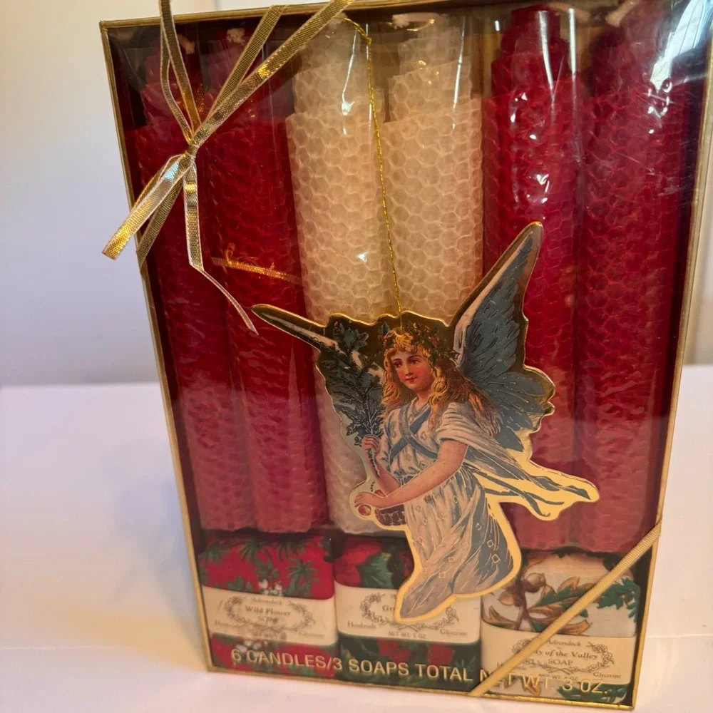 Adirondack Wild Flower Handmade Glycerine Soap‎ and Candles Boxed Set  New